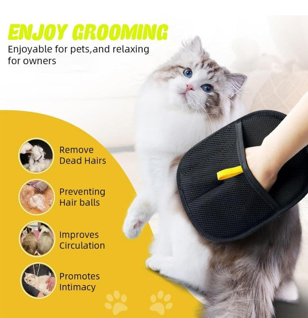 Generic Cat Dog Hair Remover Gloves (Black)