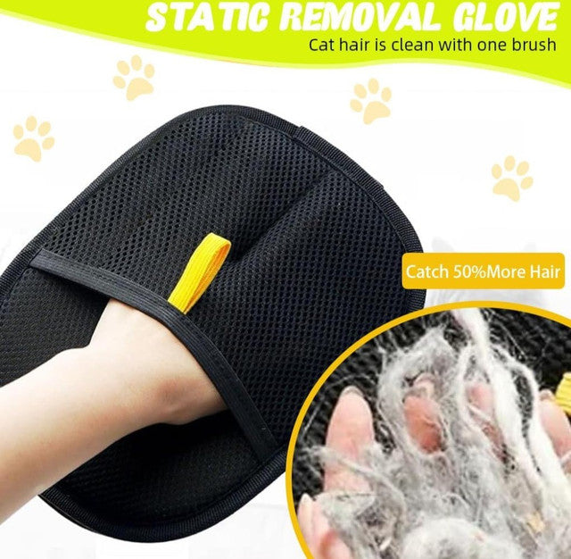 Generic Cat Dog Hair Remover Gloves (Black)