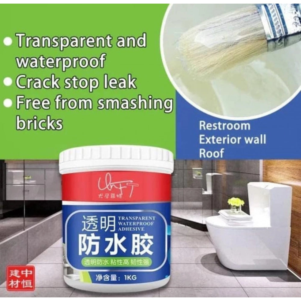 Pack of 2 Transparent Waterproof Glue (White)