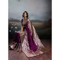 Women's Silk Blend Printed Saree With Unstitched Blouse 5.5Mtr (Wine)