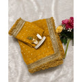 Women's Silk Embellished Saree With Unstitched Blouse 5.5Mtr (Yellow)