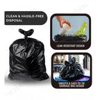 Pack of 6 Plastic 17 x 19 Inches Garbage Bag (Black)