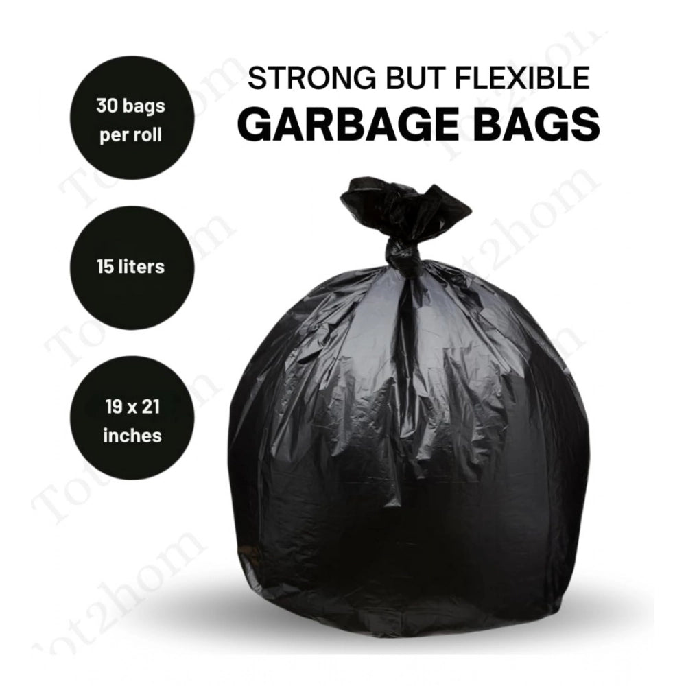 Pack of 12 Biodegradeable Vegetable-Paper 19 x 21 Inches Garbage Bag (Black)