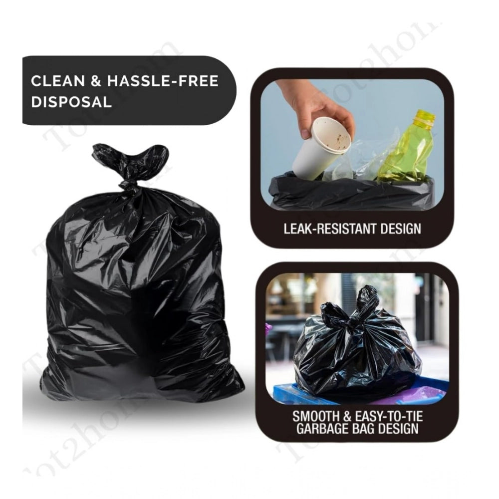 Pack of 12 Biodegradeable Vegetable-Paper 19 x 21 Inches Garbage Bag (Black)