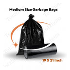 Pack of 12 Biodegradeable Vegetable-Paper 19 x 21 Inches Garbage Bag (Black)
