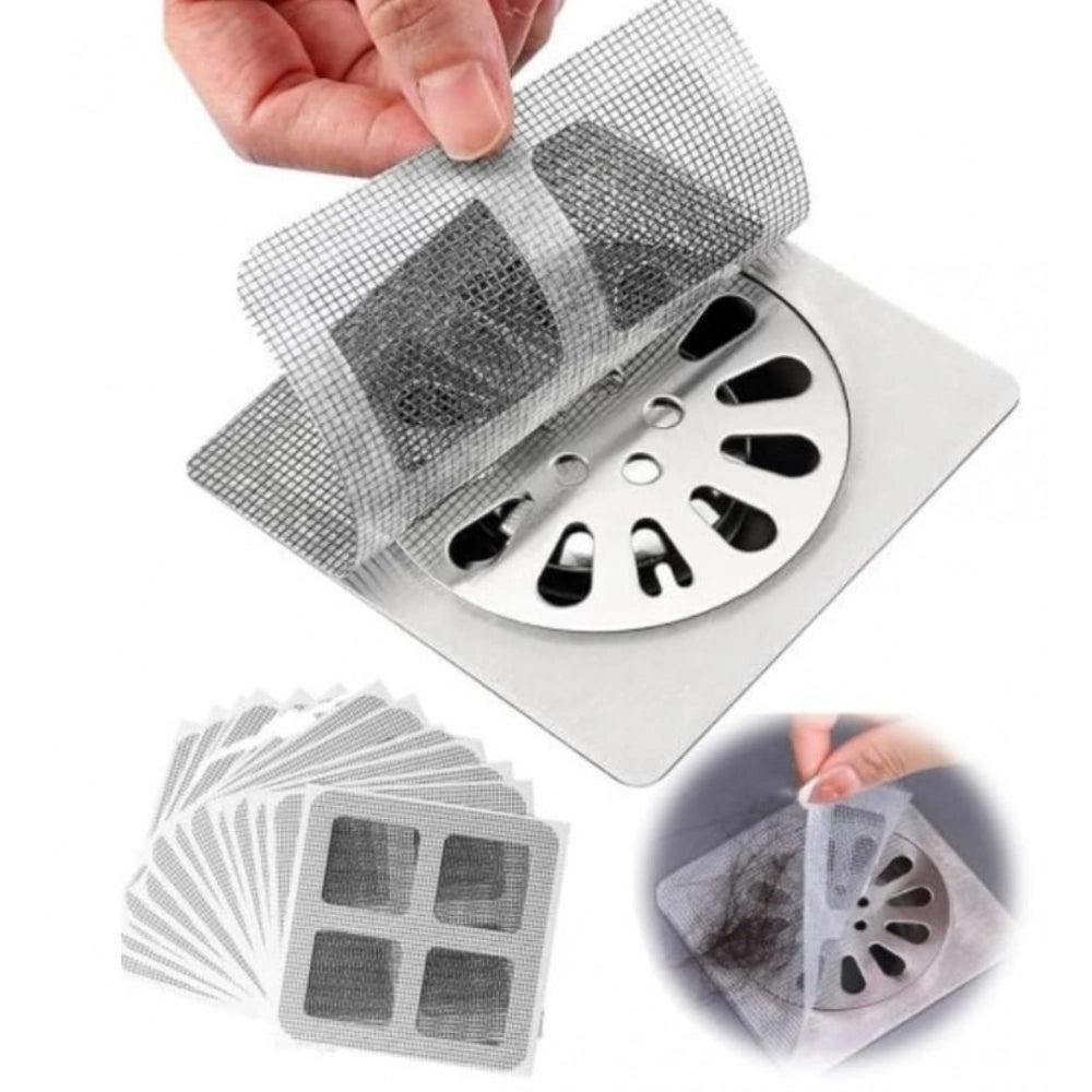 Pack of 20 Flexible Polyvinyl Chloride Drain Cover (Silver)