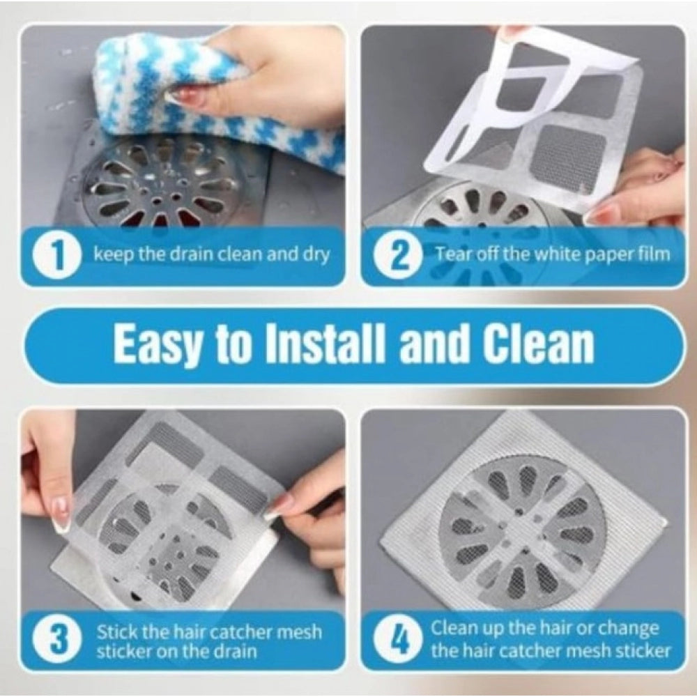 Pack of 20 Flexible Polyvinyl Chloride Drain Cover (Silver)