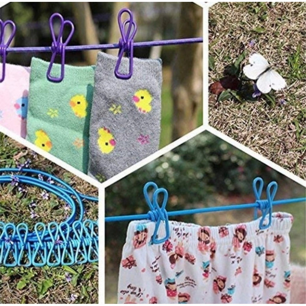Pack of 5 Nylon Cloth Drying Rope (Multicolor)