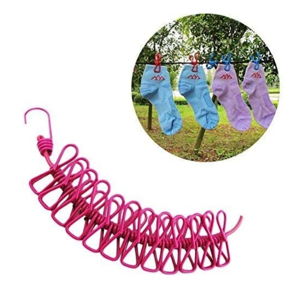 Pack of 2 Nylon Cloth Drying Rope (Multicolor)