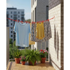 Pack of 2 Nylon Cloth Drying Rope (Multicolor)