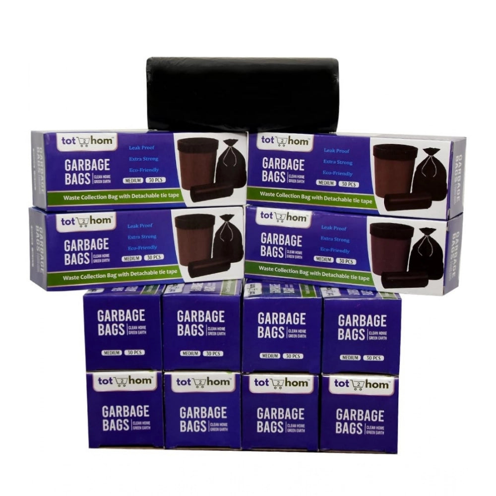 Pack of 12 Biodegradeable Vegetable-Paper 19 x 21 Inches Garbage Bag (Black)