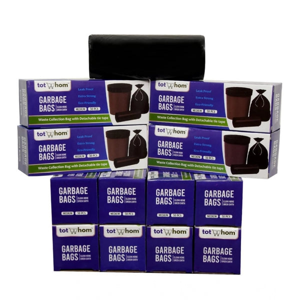 Pack of 12 Biodegradeable Vegetable-Paper 19 x 21 Inches Garbage Bag (Black)