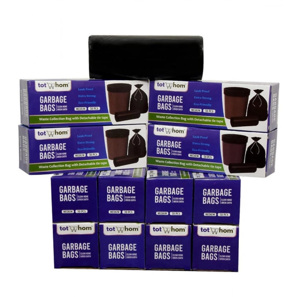 Pack of 12 Biodegradeable Vegetable-Paper 19 x 21 Inches Garbage Bag (Black)