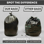 Pack of 12 Biodegradeable Vegetable-Paper 19 x 21 Inches Garbage Bag (Black)