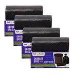 Pack of 4 Recyclable Plastic-Biodegradable 17 x 19 Inches Garbage Bag (Black)