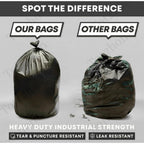 Pack of 4 Recyclable Plastic-Biodegradable 17 x 19 Inches Garbage Bag (Black)