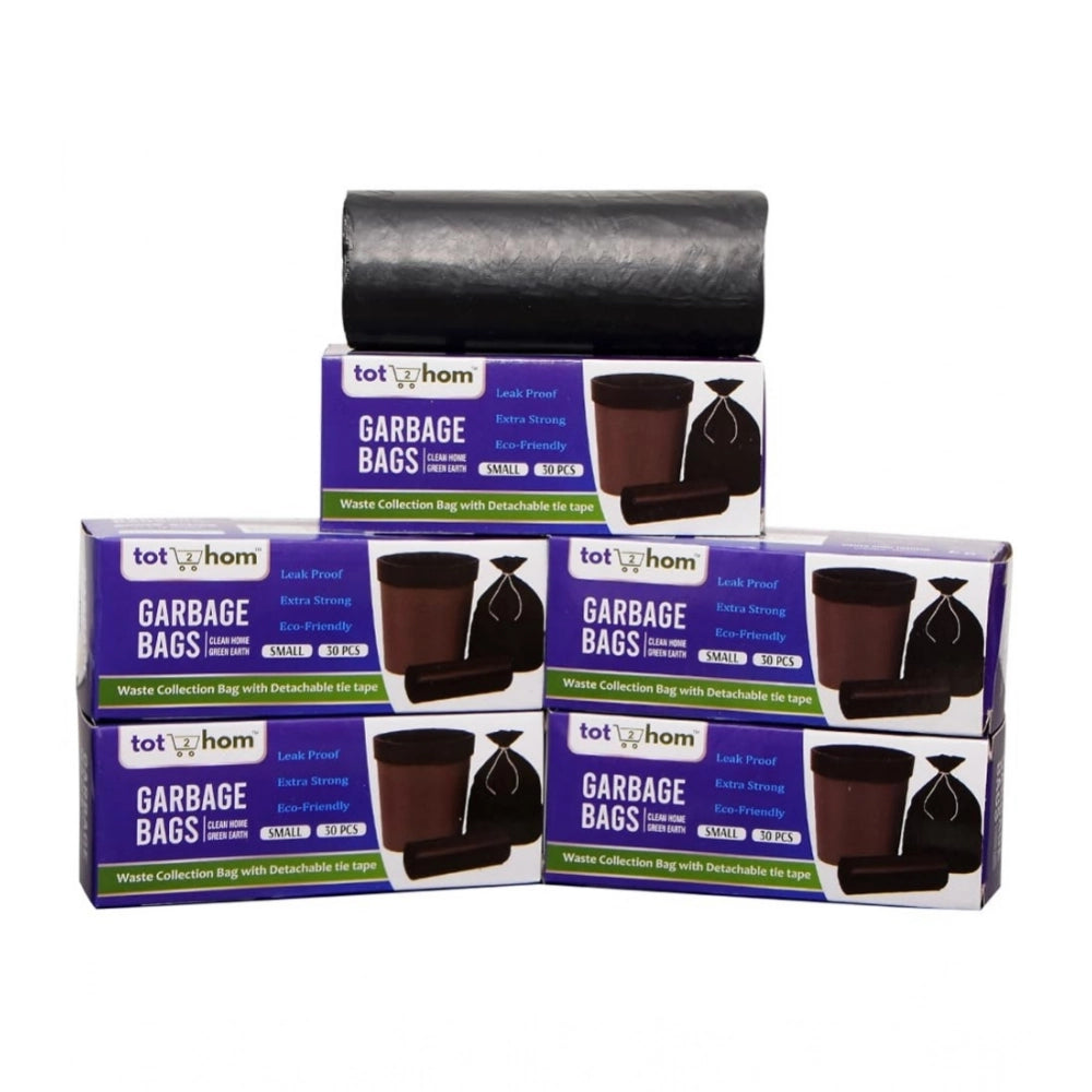 Pack of 5 Biodegradeable Vegetable-Paper 17 x 19 Inches Garbage Bag (Black)
