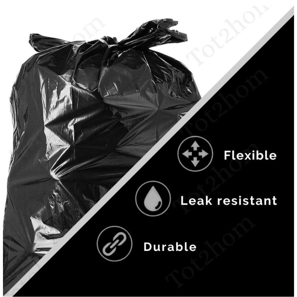 Pack of 10 Biodegradeable Vegetable-Paper 17 x 19 Inches Garbage Bag (Black)