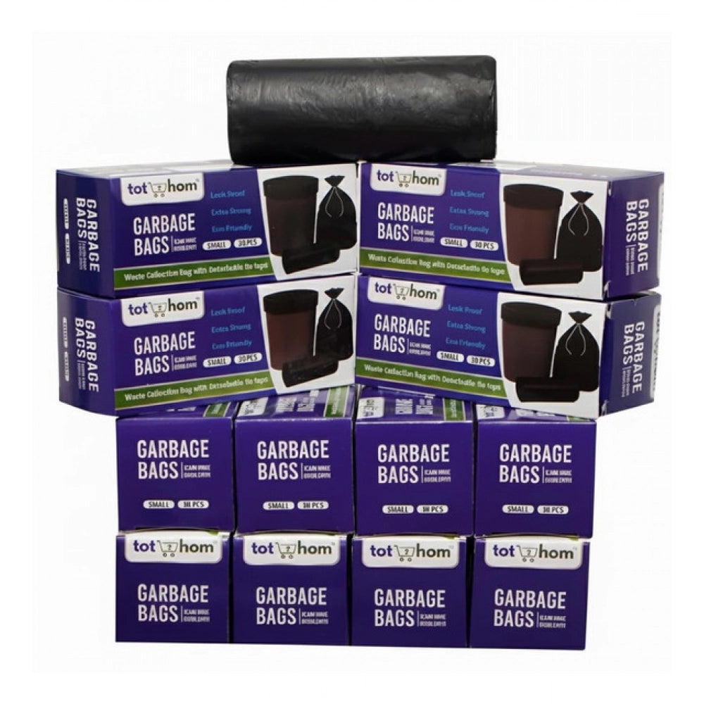 Pack of 12 Biodegradeable Vegetable-Paper 17 x 19 Inches Garbage Bag (Black)
