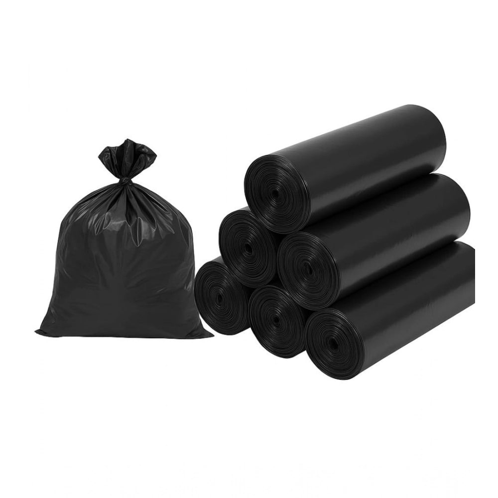 Pack of 6 Biodegradeable Vegetable-Paper 25 x 30 Inches Garbage Bag (Black)
