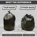 Pack of 6 Biodegradeable Vegetable-Paper 25 x 30 Inches Garbage Bag (Black)
