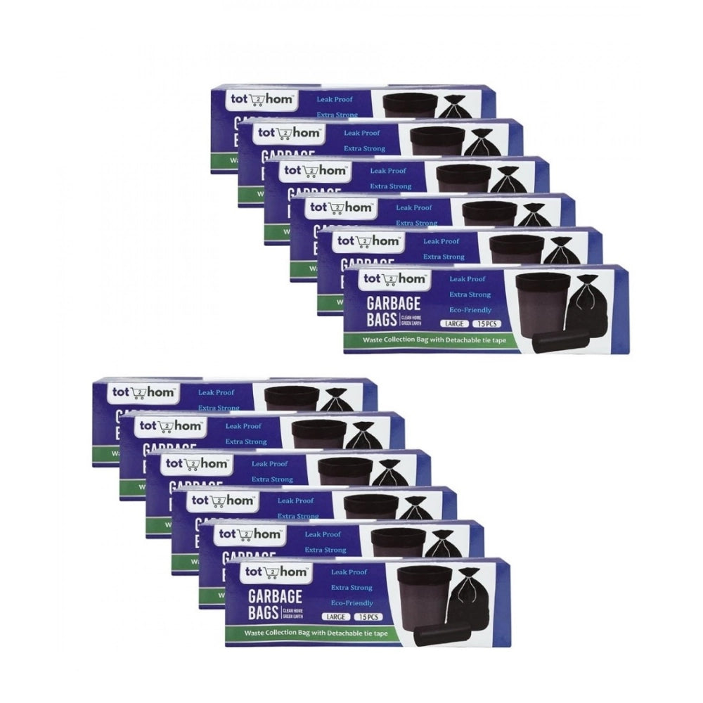 Pack of 12 Biodegradeable Vegetable-Paper 25 x 30 Inches Garbage Bag (Black)
