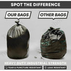 Pack of 12 Biodegradeable Vegetable-Paper 25 x 30 Inches Garbage Bag (Black)