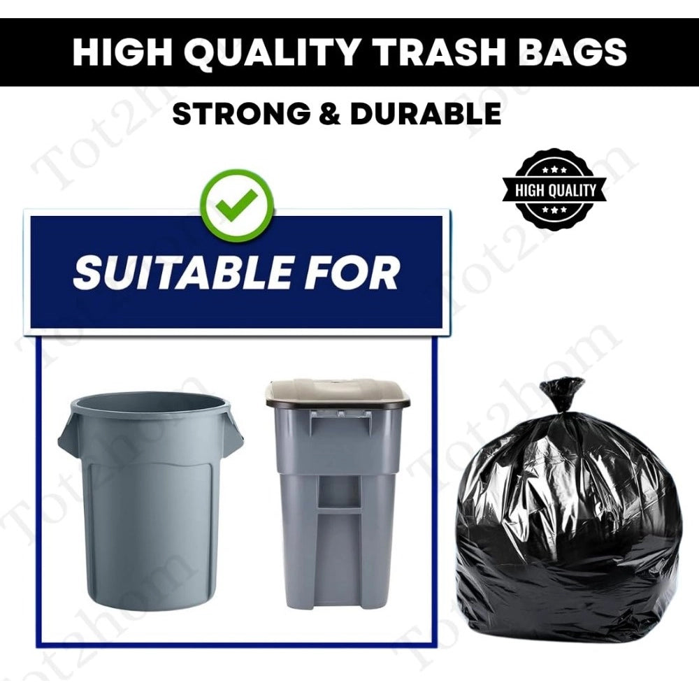Pack of 12 Biodegradeable Vegetable-Paper 25 x 30 Inches Garbage Bag (Black)