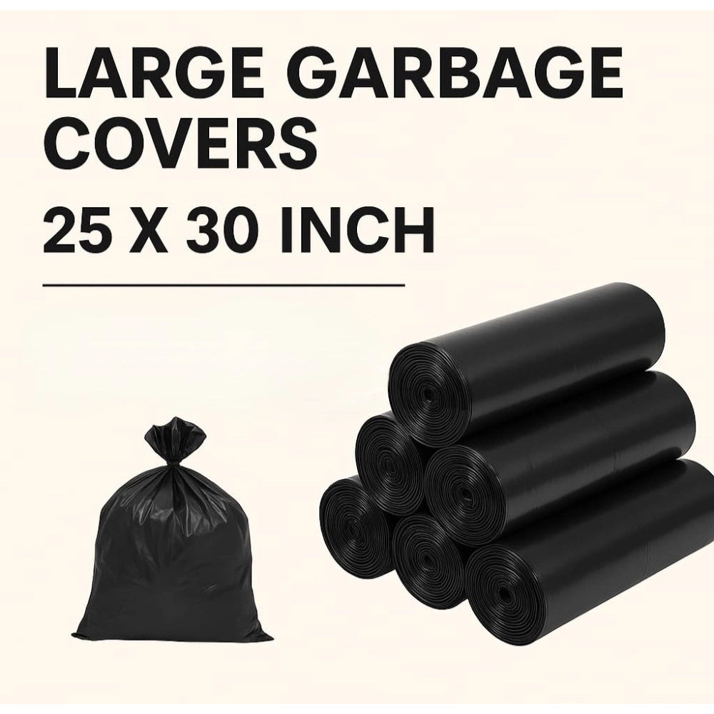 Pack of 12 Biodegradeable Vegetable-Paper 25 x 30 Inches Garbage Bag (Black)