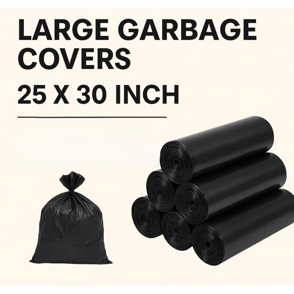 Pack of 10 Biodegradeable Vegetable-Paper 25 x 30 Inches Garbage Bag (Black)