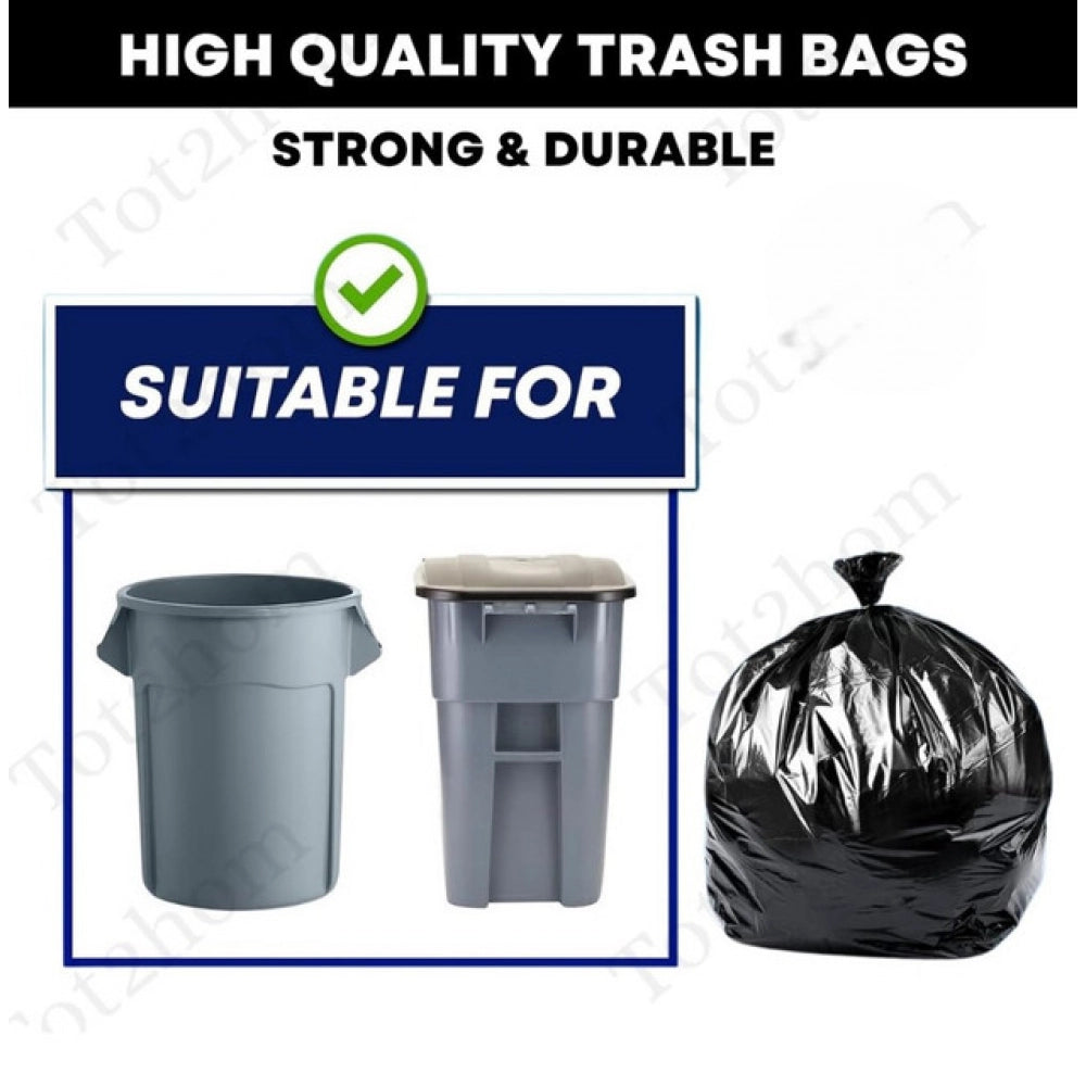 Pack of 10 Biodegradeable Vegetable-Paper 25 x 30 Inches Garbage Bag (Black)