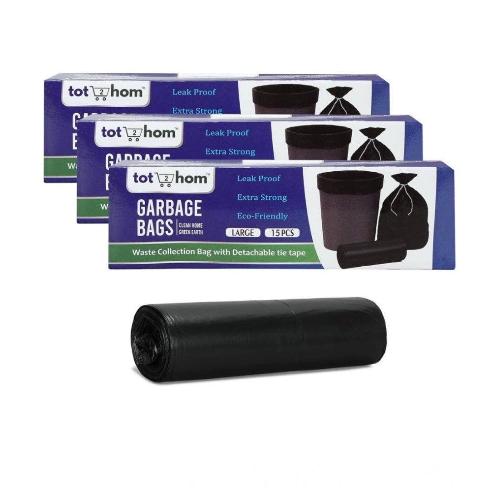 Pack of 3 Biodegradeable Vegetable-Paper 25 x 30 Inches Garbage Bag (Black)