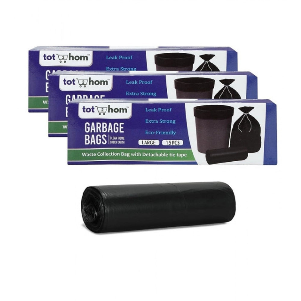 Pack of 3 Biodegradeable Vegetable-Paper 25 x 30 Inches Garbage Bag (Black)