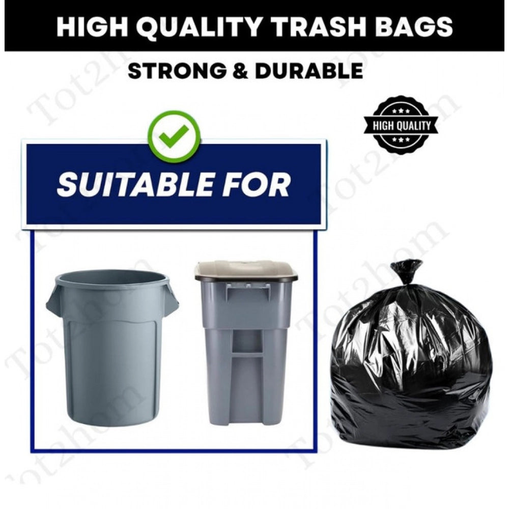 Pack of 3 Biodegradeable Vegetable-Paper 25 x 30 Inches Garbage Bag (Black)