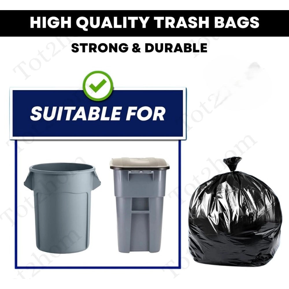 Pack of 5 Biodegradeable Vegetable-Paper 25 x 30 Inches Garbage Bag (Black)