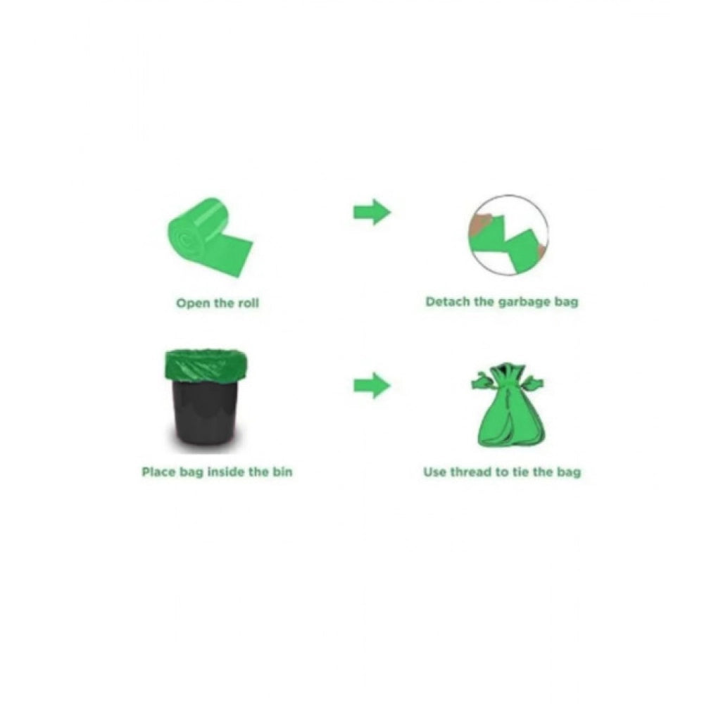 Pack of 10 Biodegradeable Vegetable-Paper 19 x 21 Inches Garbage Bag (Green)