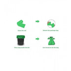 Pack of 5 Biodegradeable Vegetable-Paper 19 x 21 Inches Garbage Bag (Green)