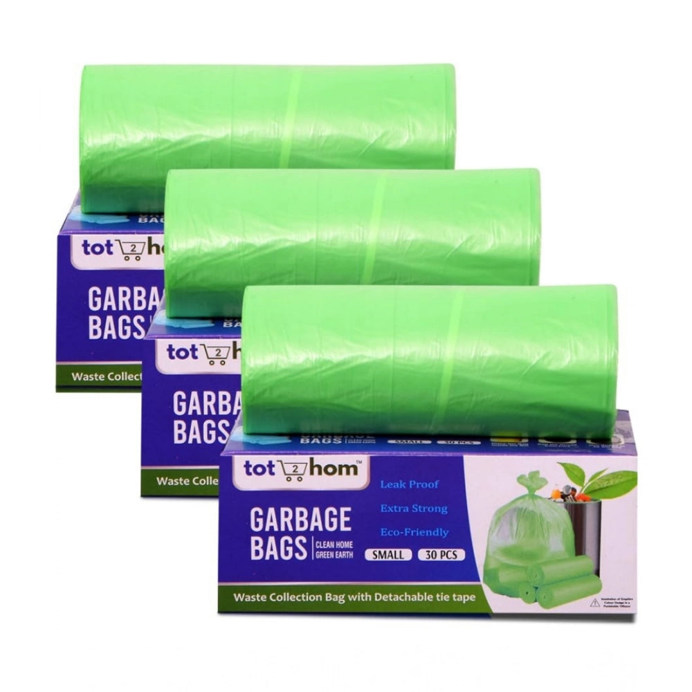 Pack of 3 Polyethylene 17 x 19 Inches Garbage Bag (Green)
