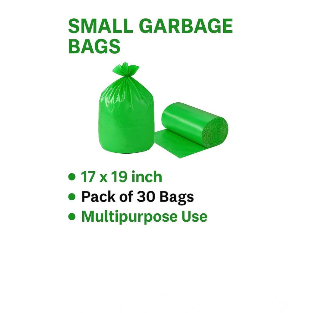 Pack of 3 Polyethylene 17 x 19 Inches Garbage Bag (Green)