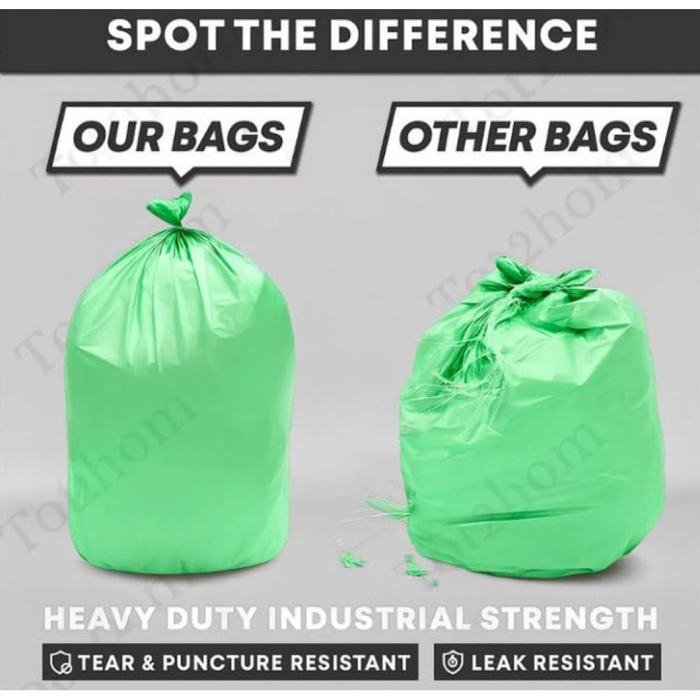 Pack of 3 Polyethylene 17 x 19 Inches Garbage Bag (Green)