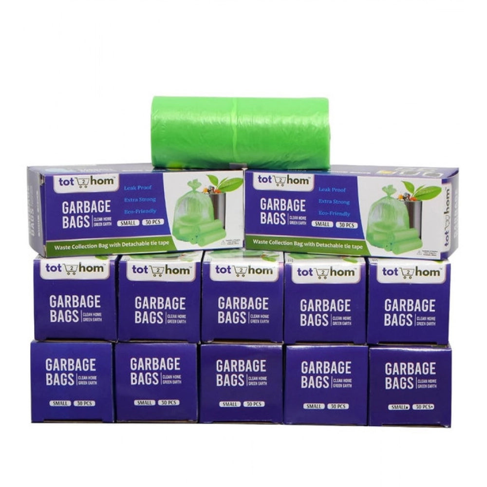 Pack of 12 Biodegradeable Vegetable-Paper 17 x 19 Inches Garbage Bag (Green)