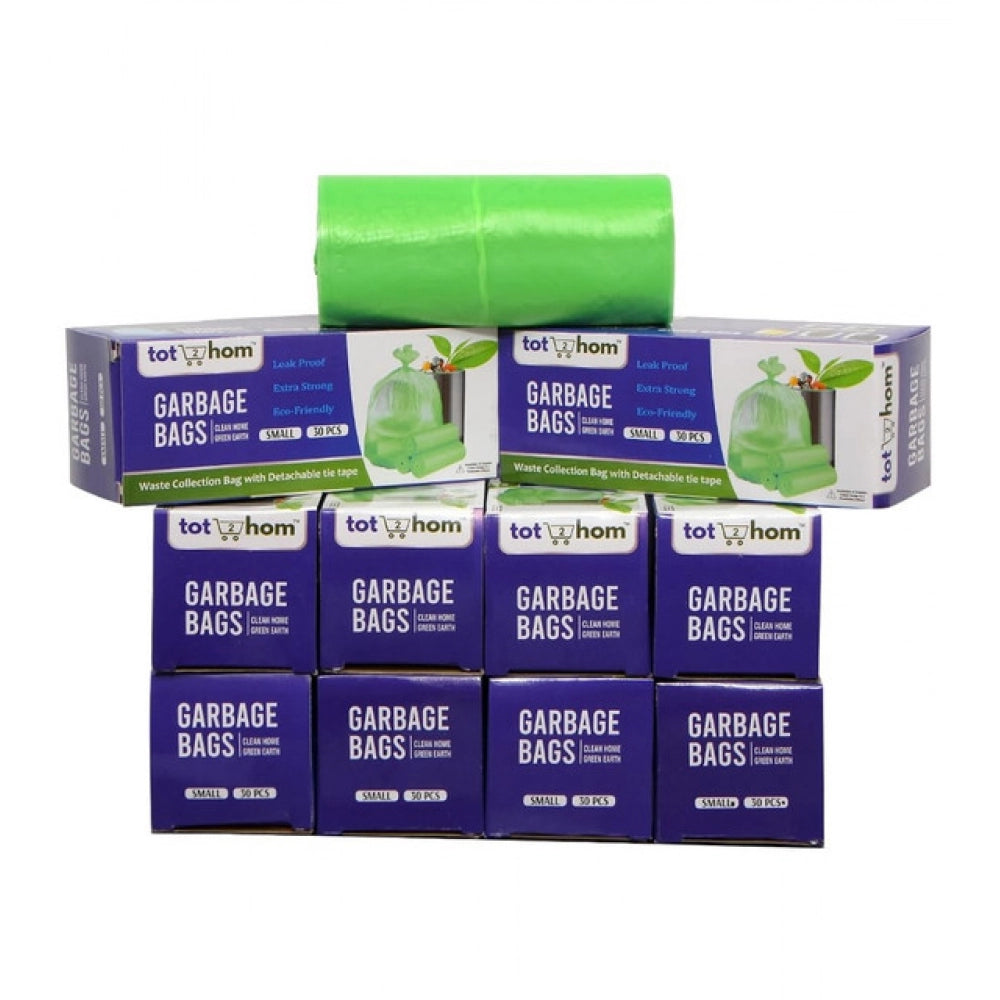 Pack of 10 Biodegradeable Vegetable-Paper 17 x 19 Inches Garbage Bag (Green)