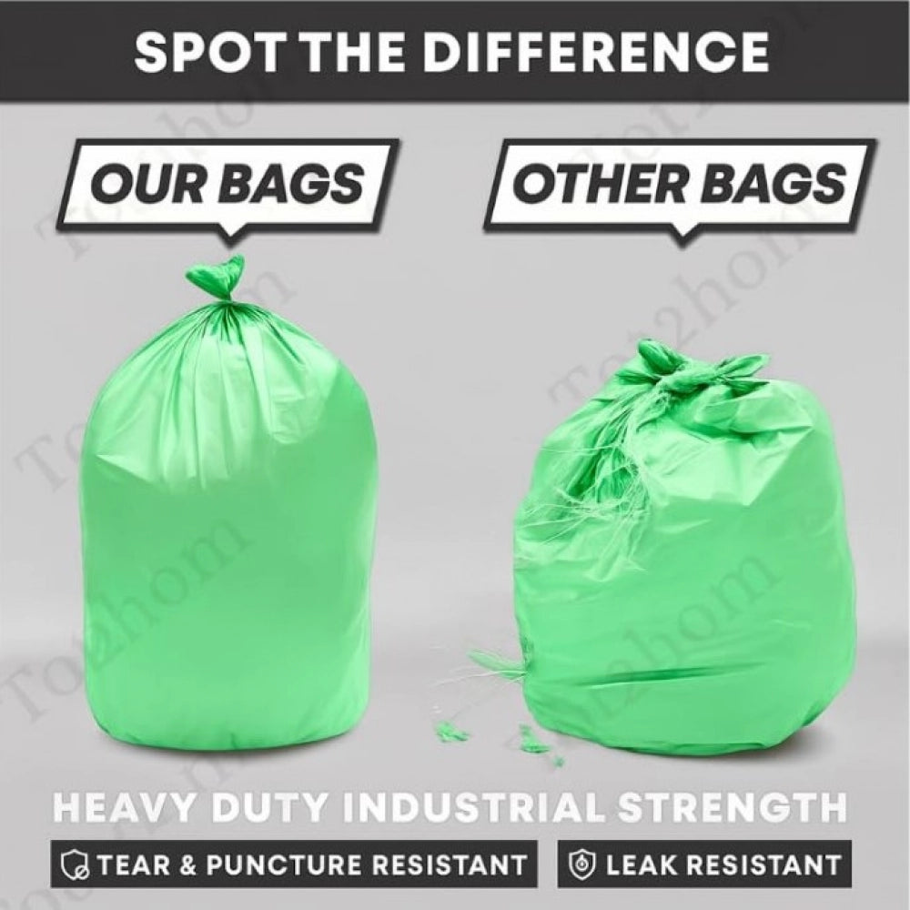 Pack of 10 Biodegradeable Vegetable-Paper 17 x 19 Inches Garbage Bag (Green)