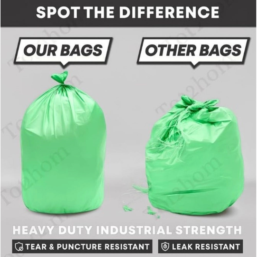 Pack of 6 Biodegradeable Vegetable-Paper 17 x 19 Inches Garbage Bag (Green)