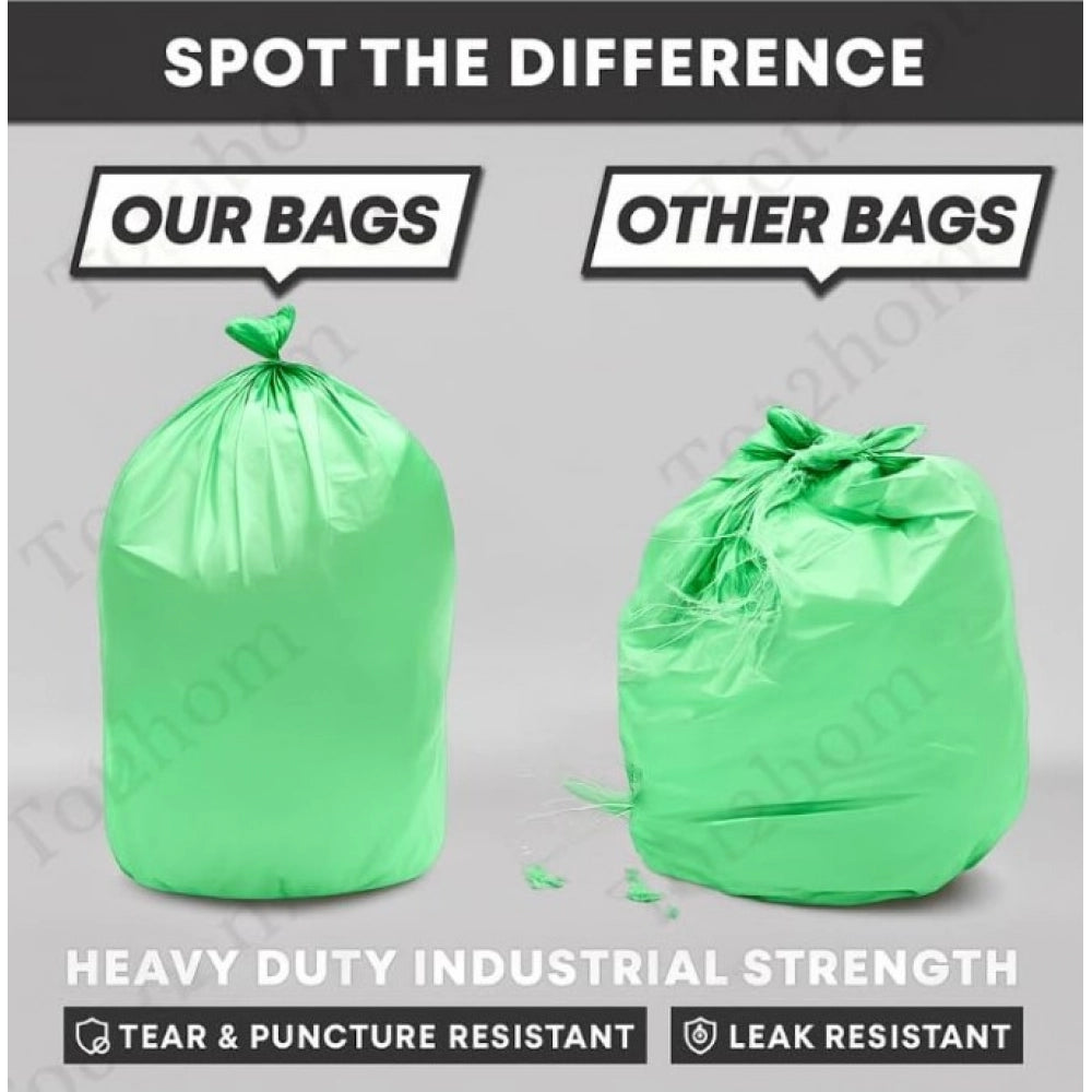 Pack of 4 Biodegradeable Vegetable-Paper 19 x 21 Inches Garbage Bag (Green)