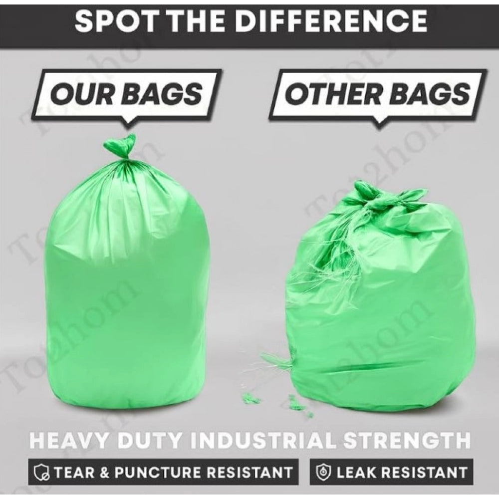 Pack of 12 Biodegradeable Vegetable-Paper 19 x 21 Inches Garbage Bag (Green)