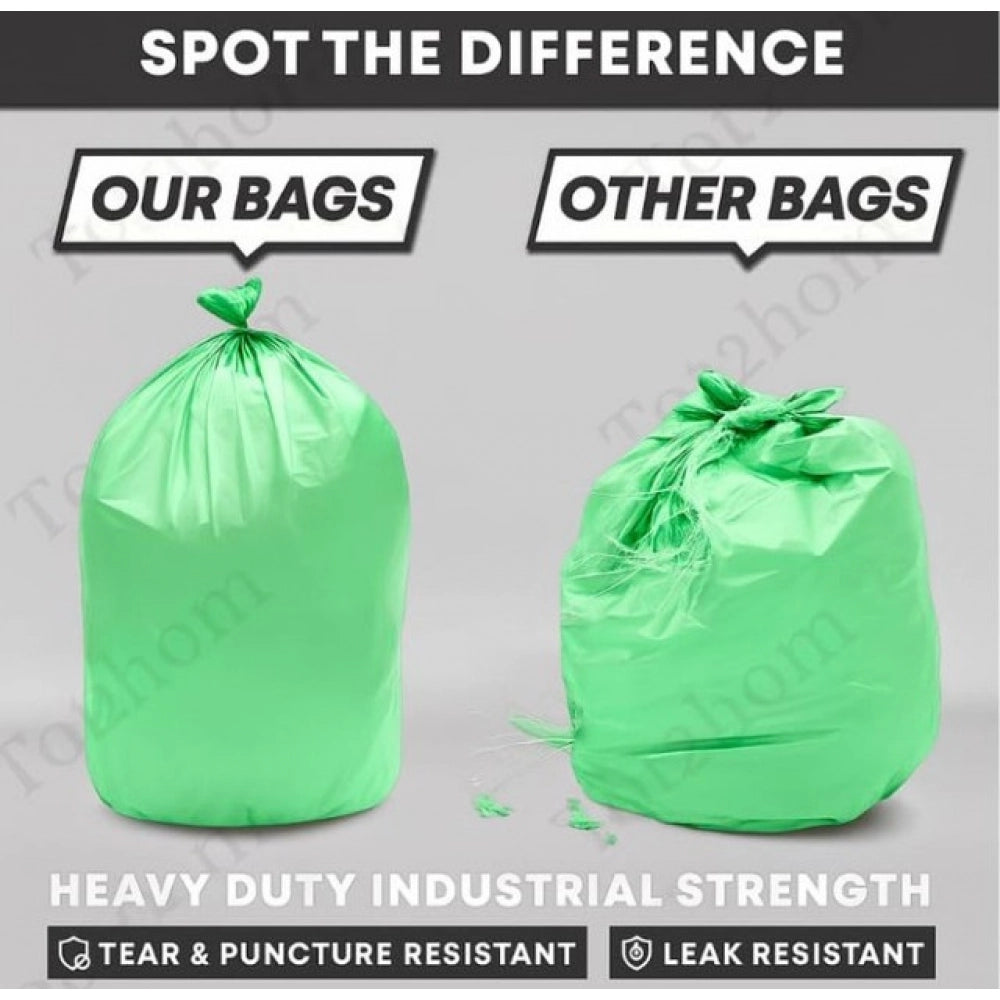 Pack of 6 Biodegradeable Vegetable-Paper 19 x 21 Inches Garbage Bag (Green)