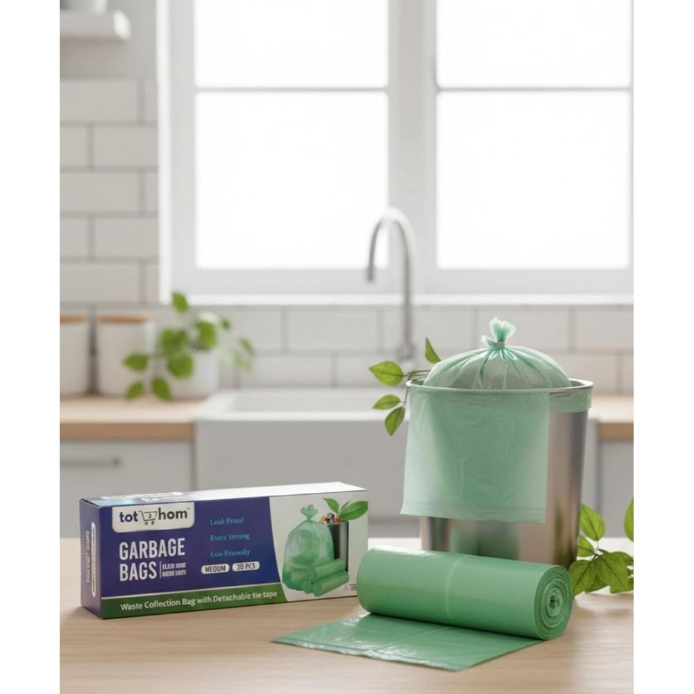 Pack of 3 Biodegradeable Vegetable-Paper 19 x 21 Inches Garbage Bag (Green)