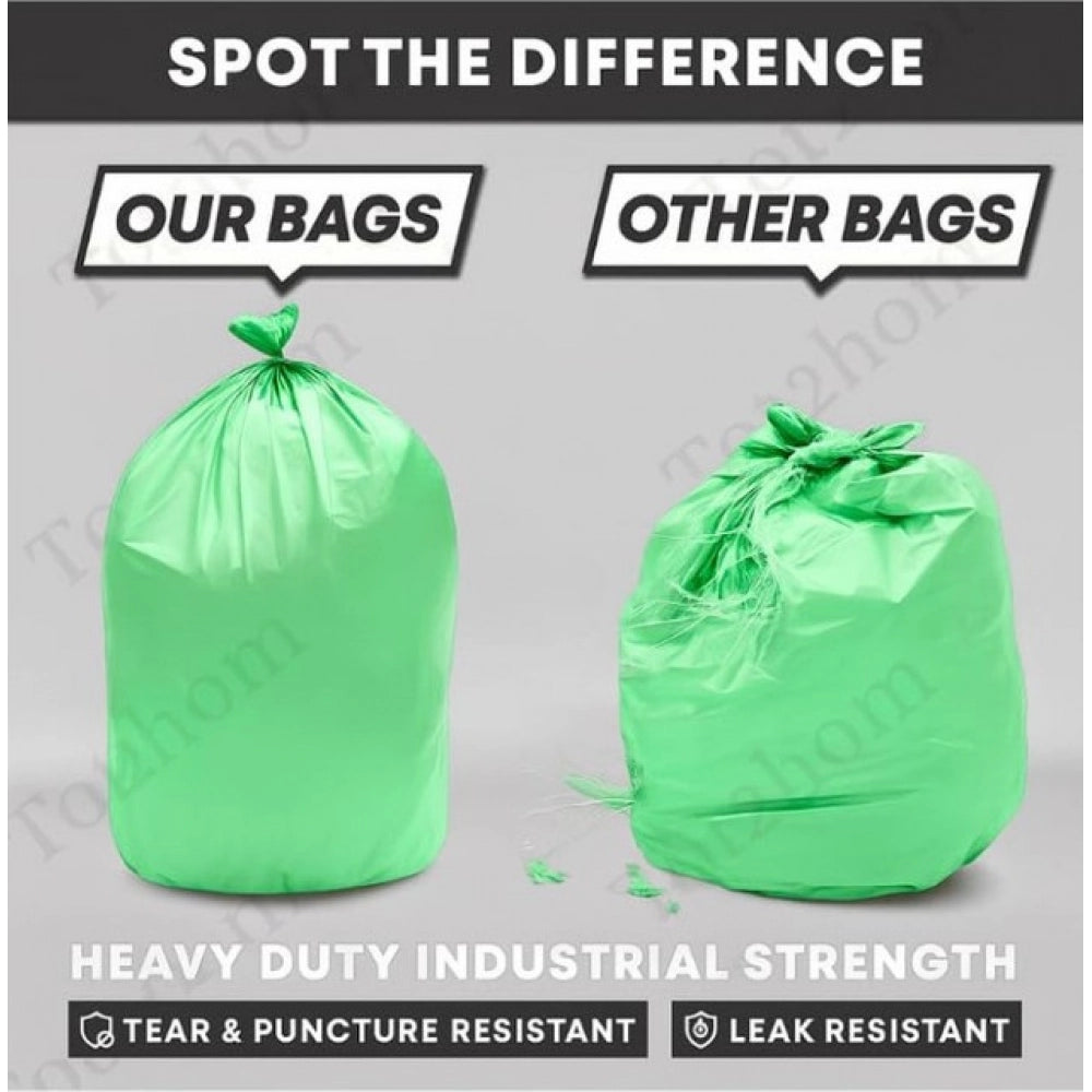 Pack of 5 Biodegradeable Vegetable-Paper 19 x 21 Inches Garbage Bag (Green)