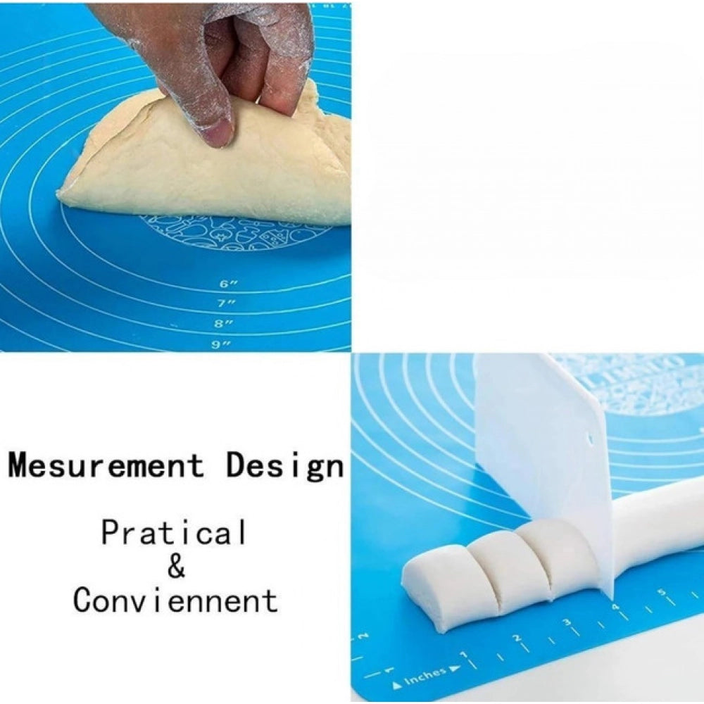 Pack of 3 Silicone Roti Mat (Blue)
